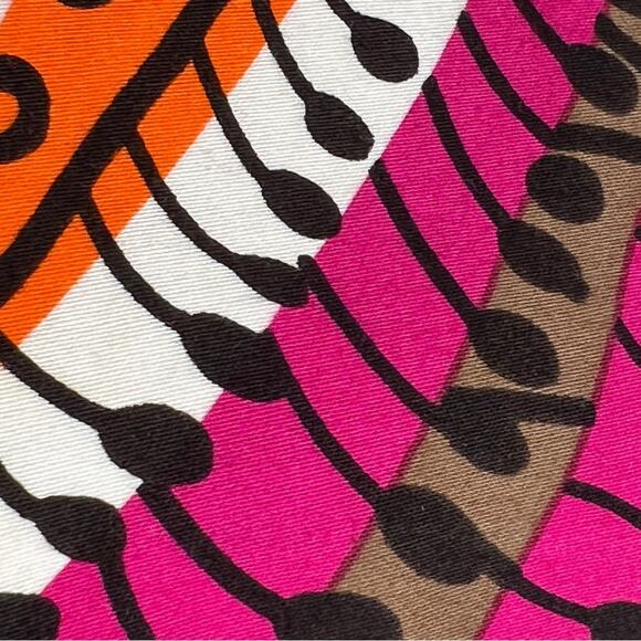 DAVID MEISTER Staples Floral Cocktail Dress Pink Orange Black & Taupe Sz 6 - Picture 5 of 12